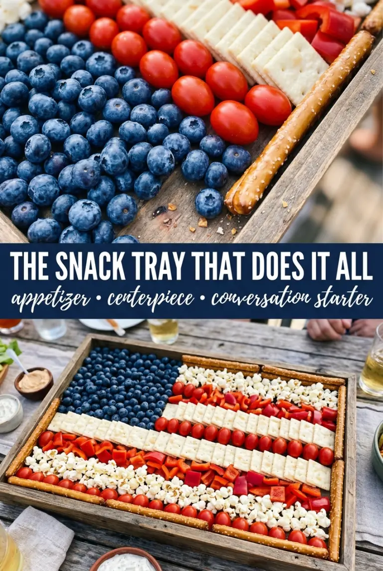 American Flag Snack Tray