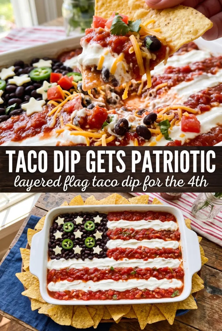 American Flag Taco Dip
