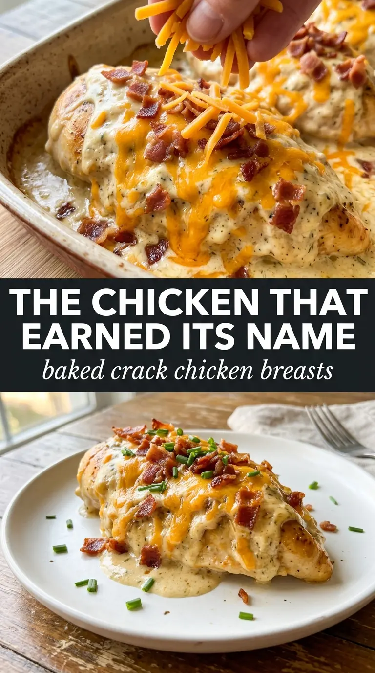 Baked crack chicken breasts golden bubbly bacon ranch