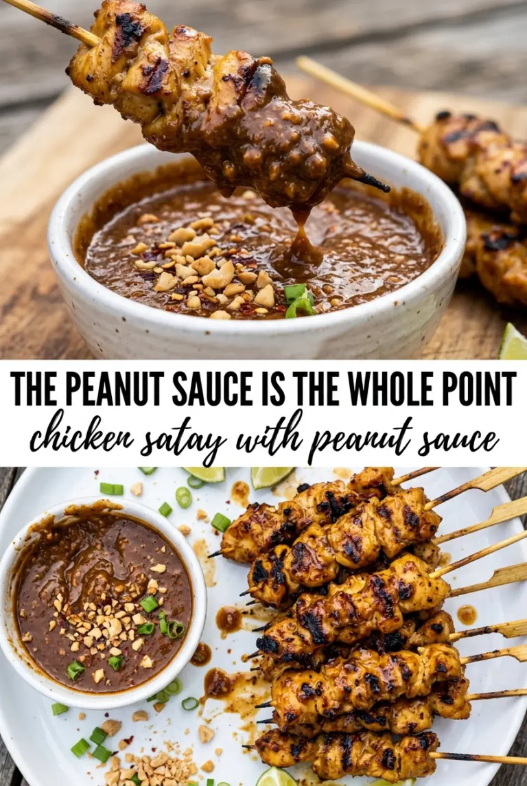 Chicken Satay With Peanut Sauce