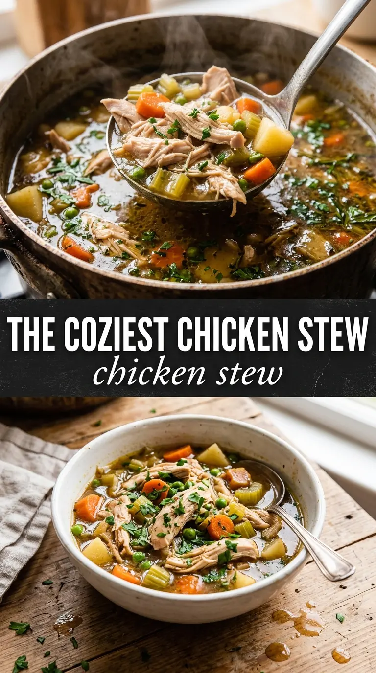 Chicken stew hearty golden broth