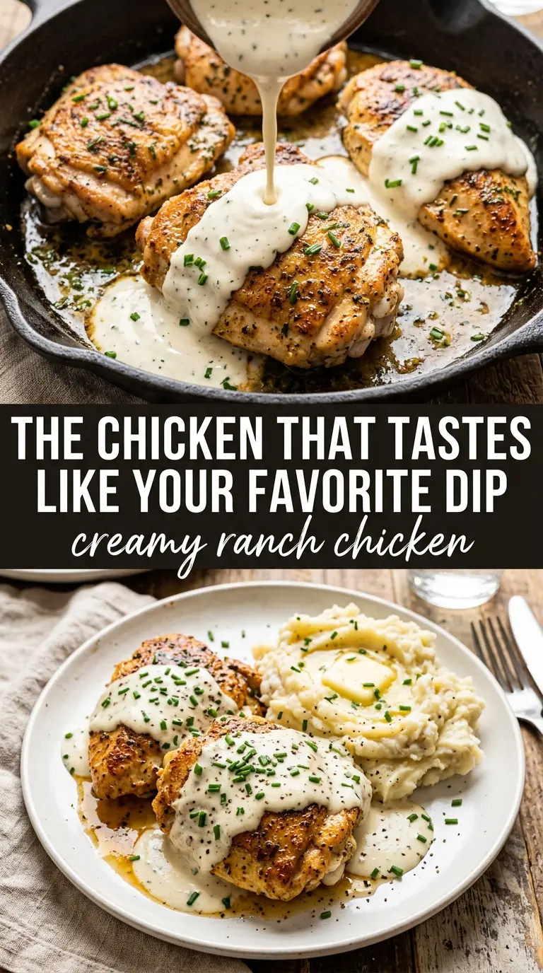 Creamy Ranch Chicken creamy tangy skillet