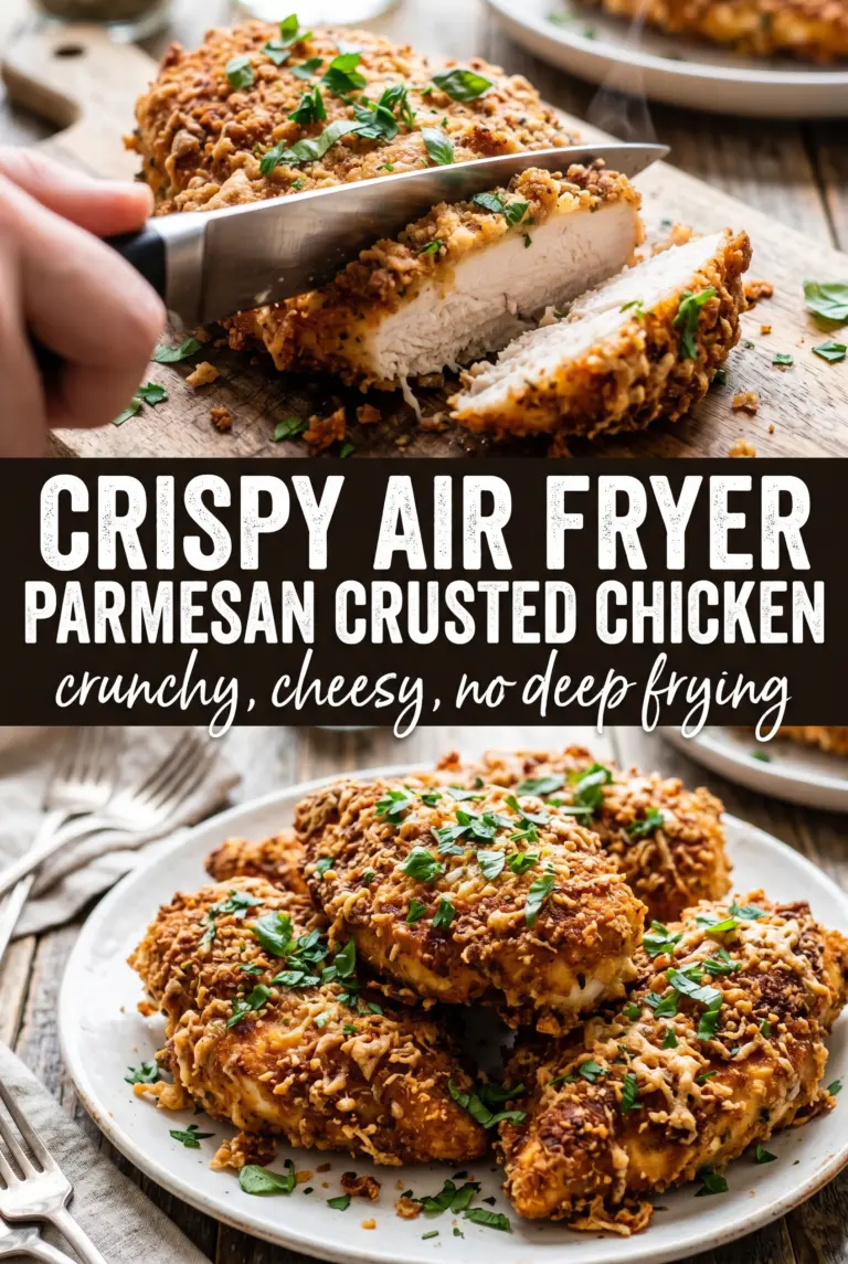 Crispy Air Fryer Parmesan Crusted Chicken