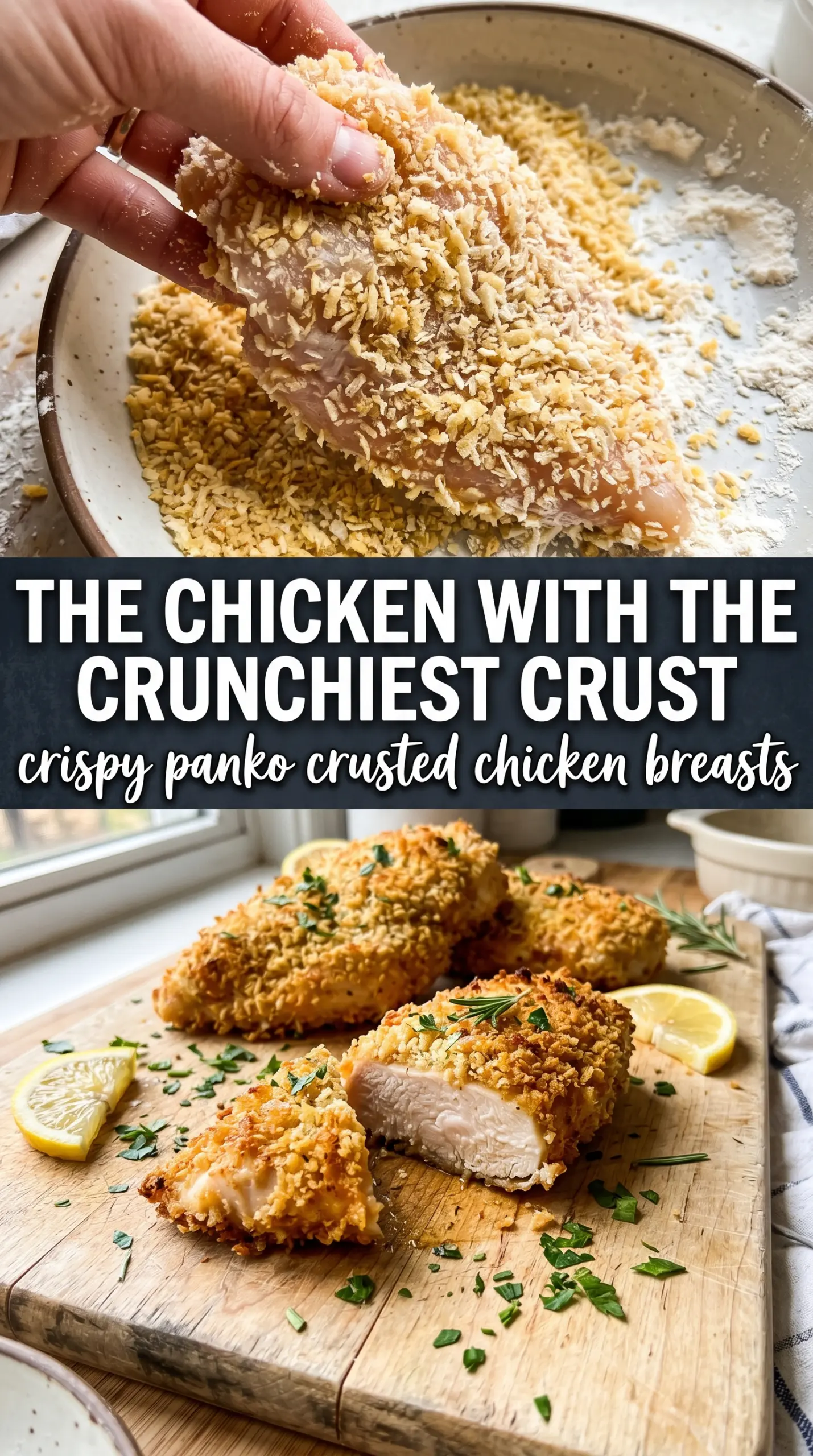 Crispy Panko Crusted Chicken Breasts crunchy golden juicy