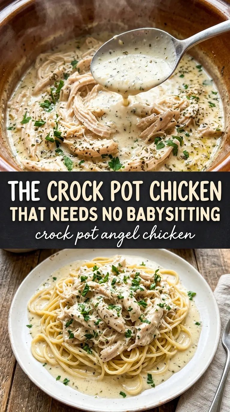 Crock Pot Angel Chicken creamy chicken angel hair