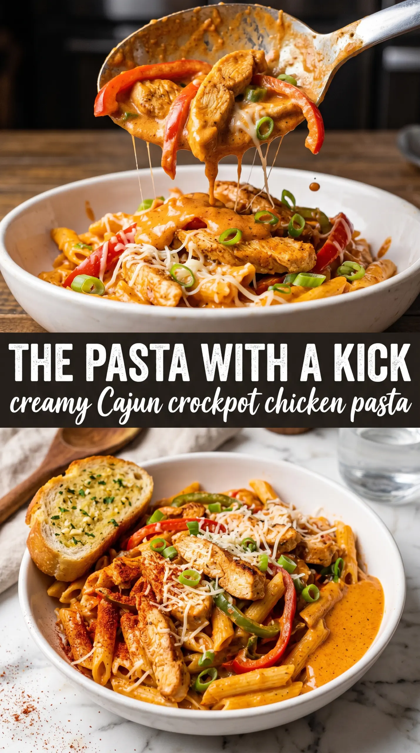 Crock Pot Creamy Cajun Chicken Pasta creamy Cajun pasta