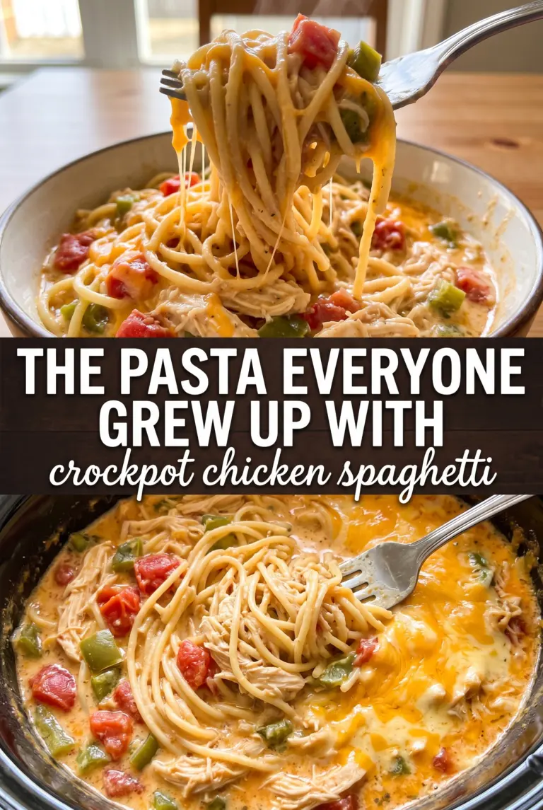 Crockpot Chicken Spaghetti