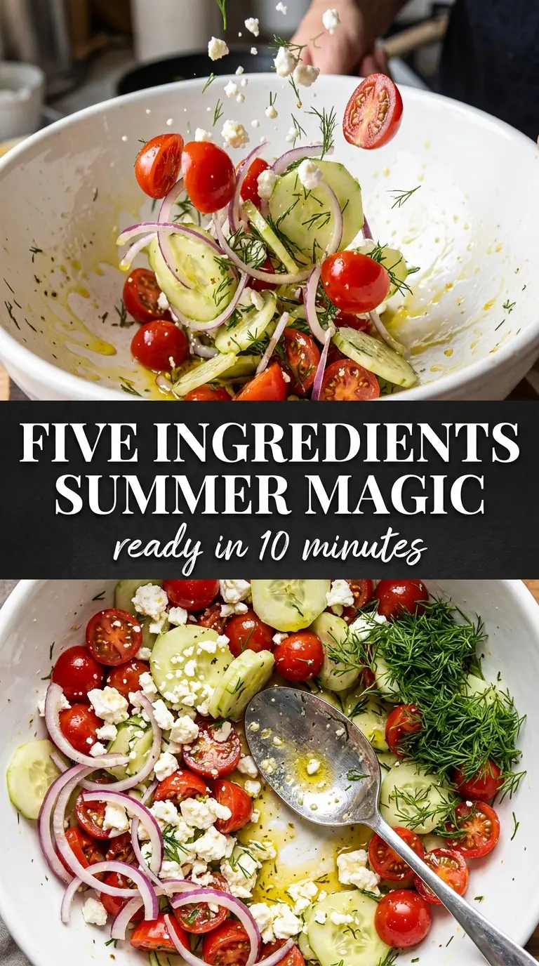 Cucumber Tomato Salad crisp juicy herb vinaigrette