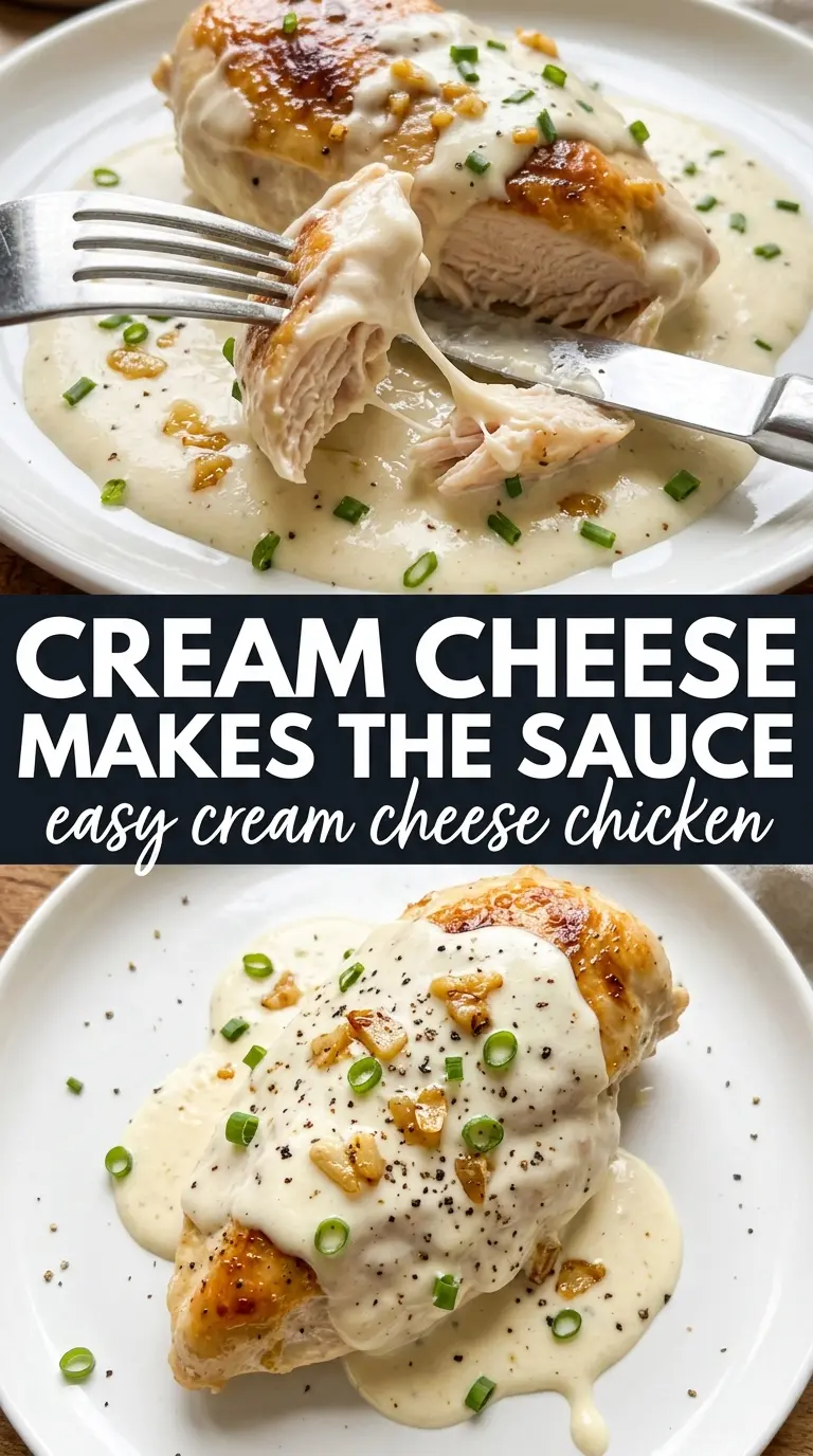 Easy Cream Cheese Chicken creamy tangy skillet
