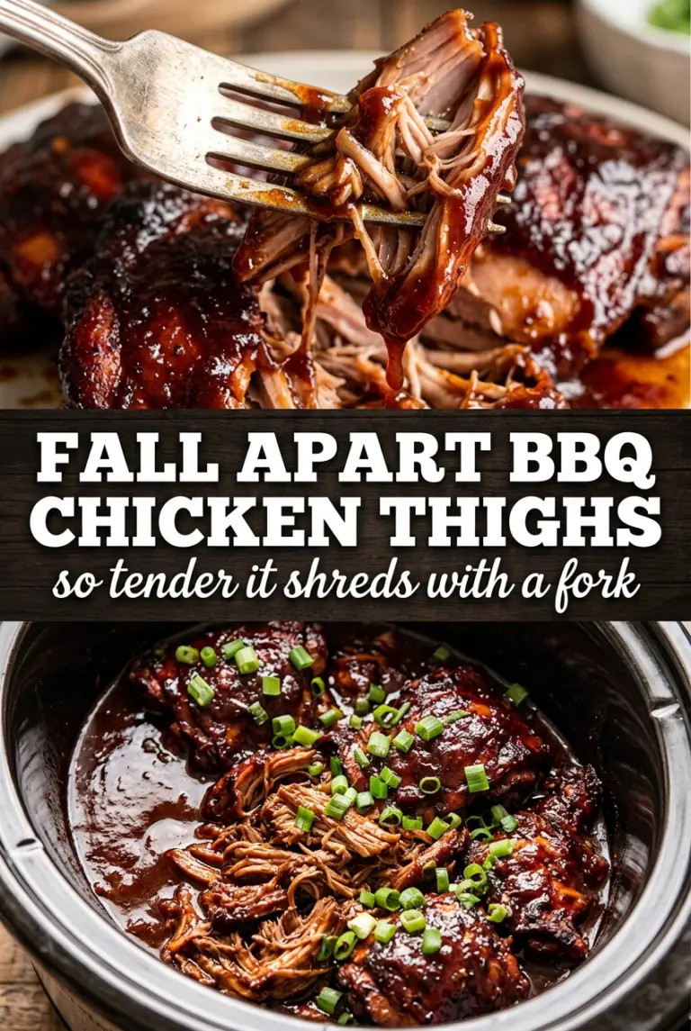 Fall Apart Crockpot BBQ Chicken Thighs