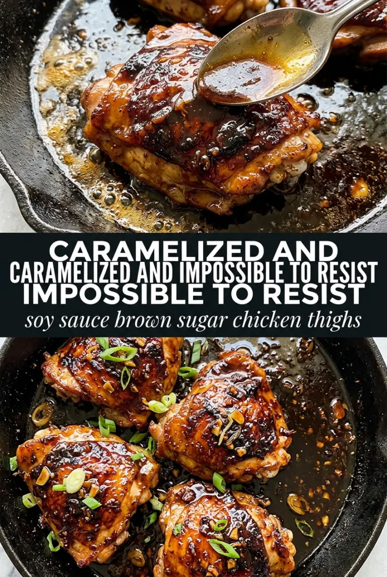 Glazed Soy Sauce Brown Sugar Chicken Thighs