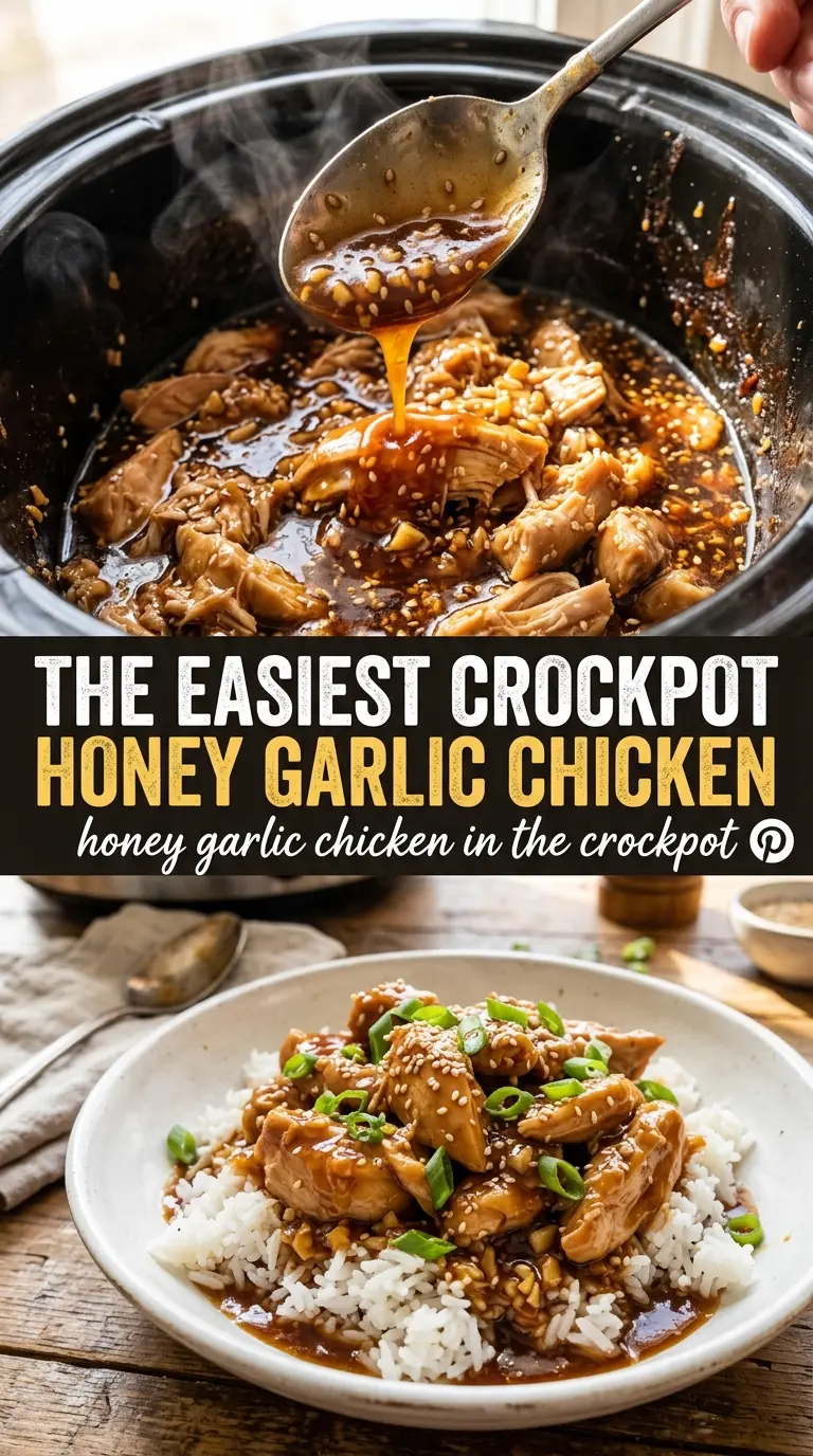 Honey Garlic Chicken in the Crockpot tender saucy