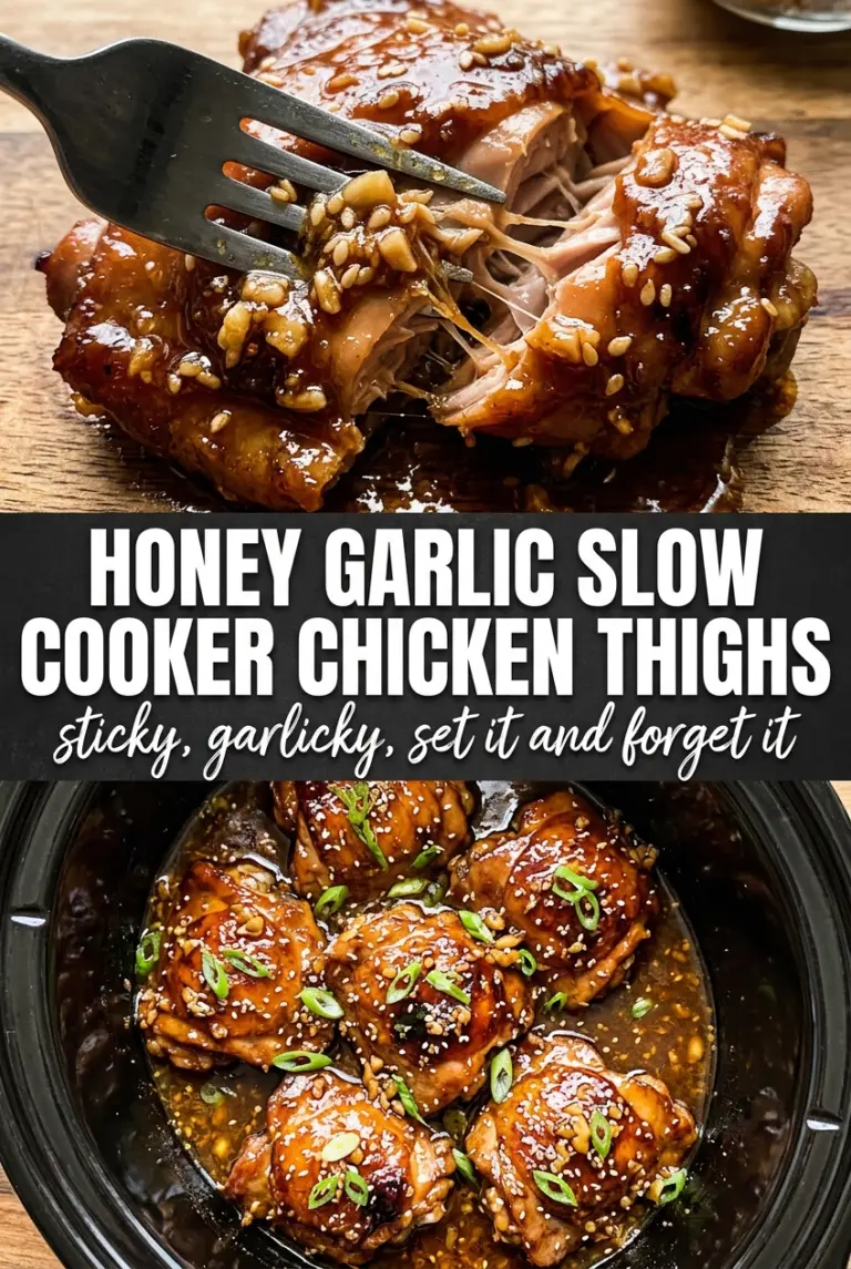 Honey Garlic Slow Cooker Chicken Thighs