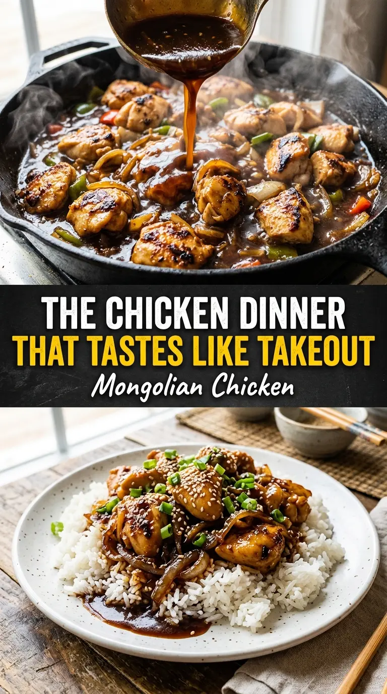 Mongolian chicken glossy sticky sesame