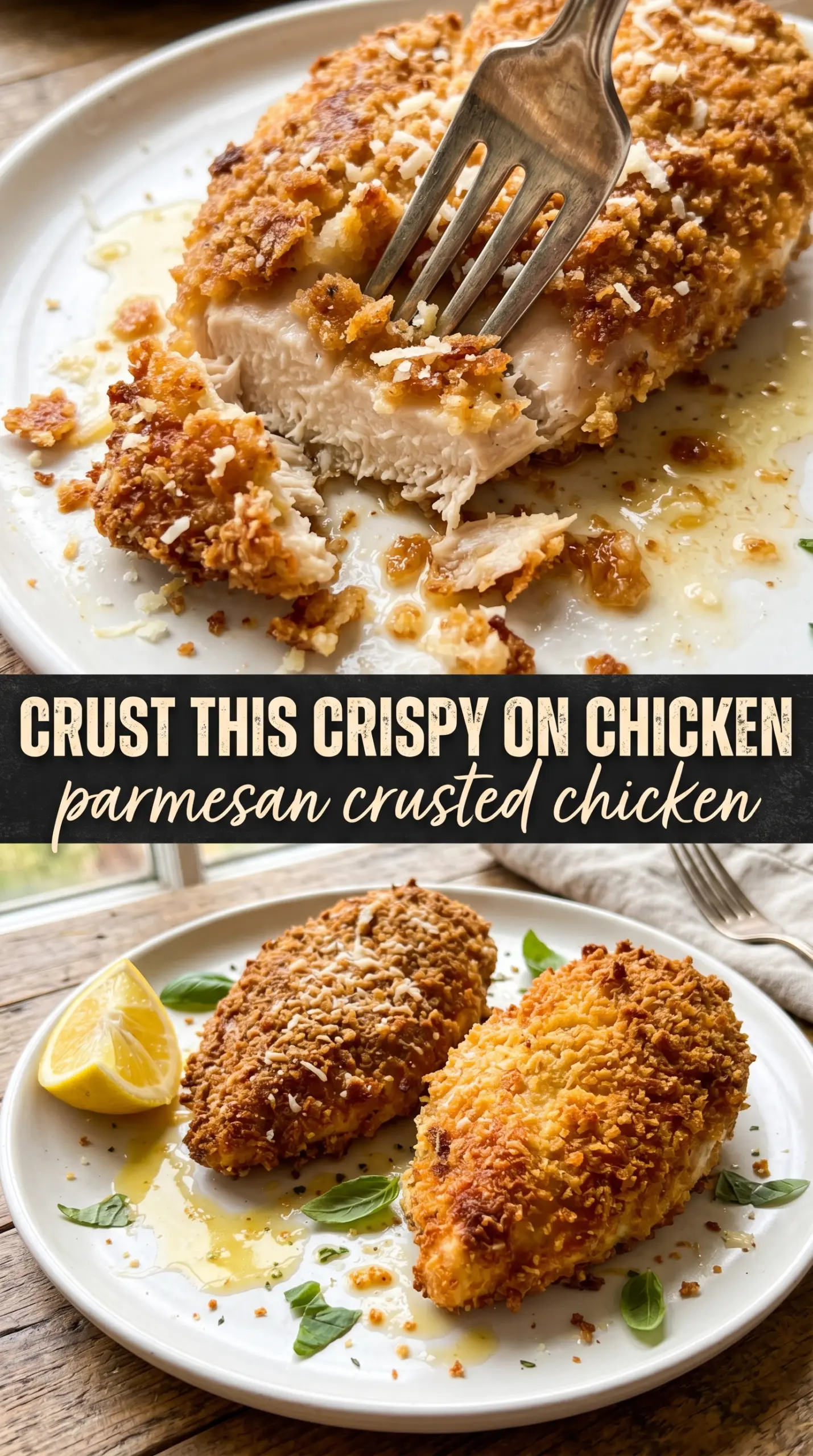 Parmesan Crusted Chicken crispy golden juicy
