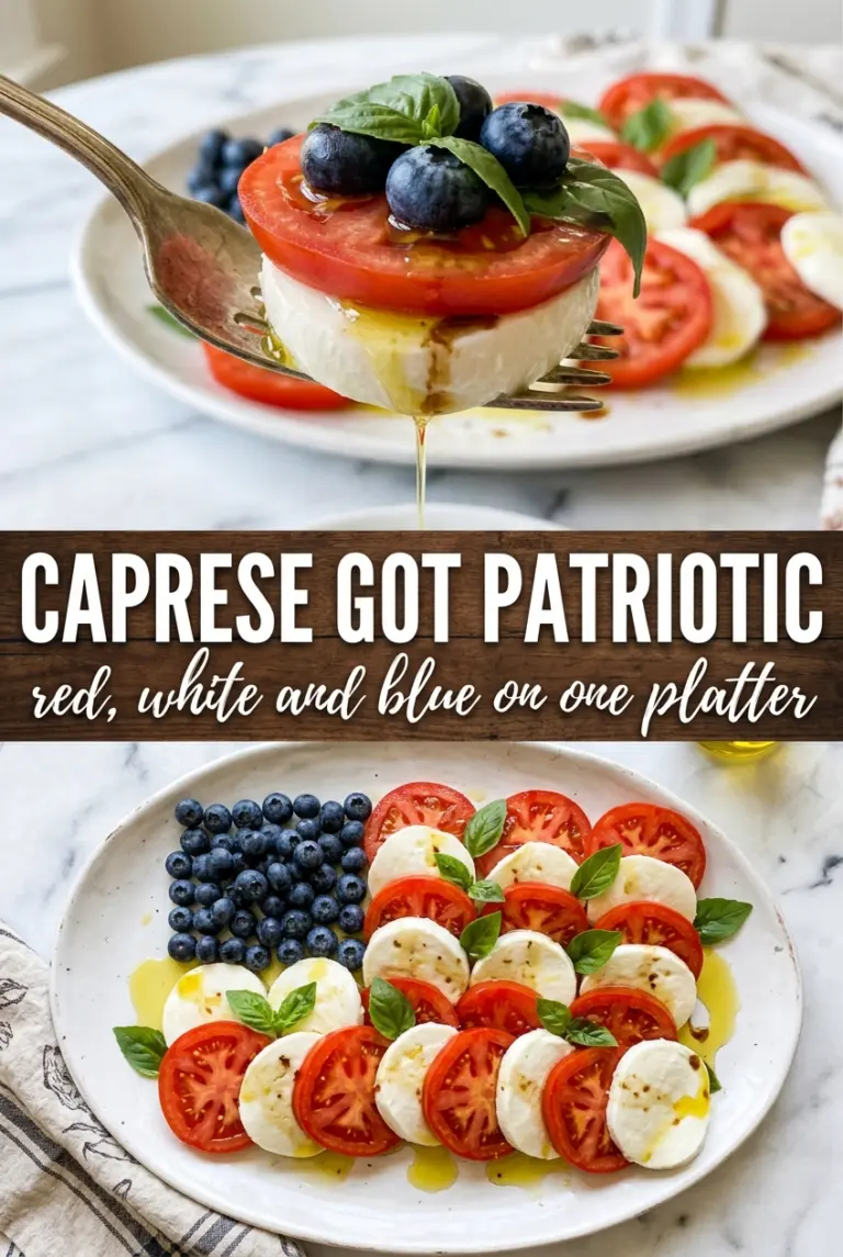 Red, White & Blue Caprese Salad