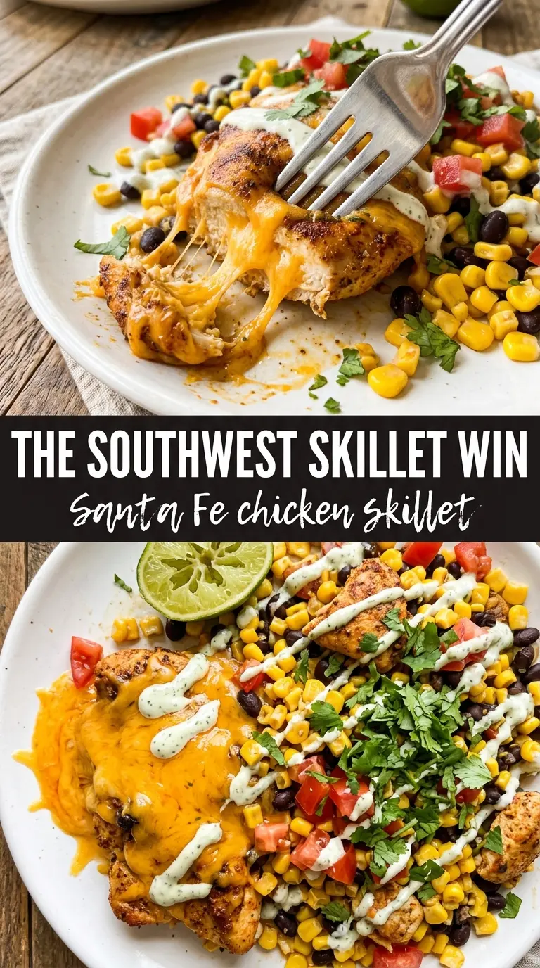 Santa Fe Chicken Skillet golden Tex-Mex one-pan