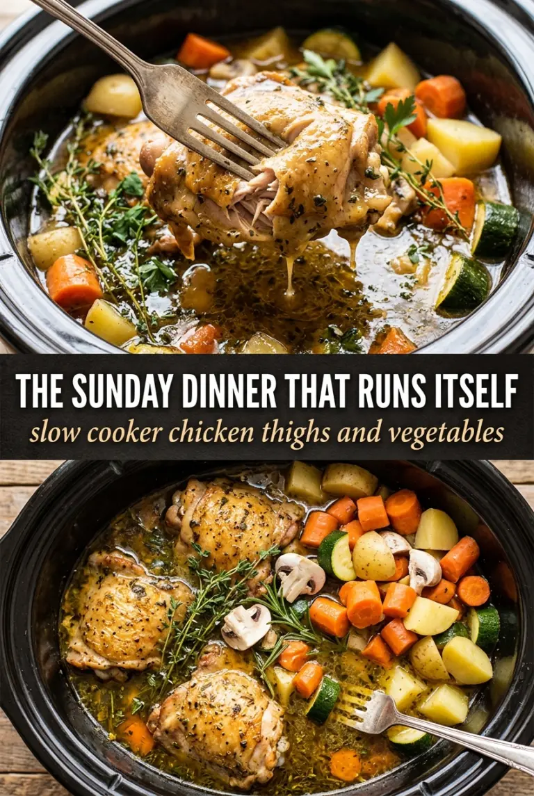Slow Cooker Chicken Thighs with Hearty Vegetables