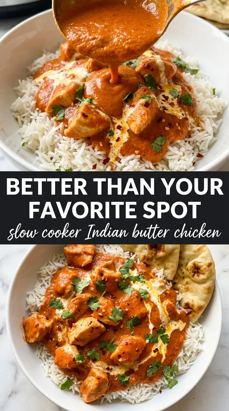 Slow Cooker Indian Butter Chicken creamy spiced curry