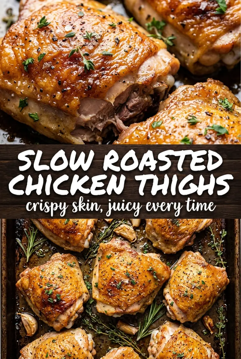 Slow Roasted Chicken Thighs