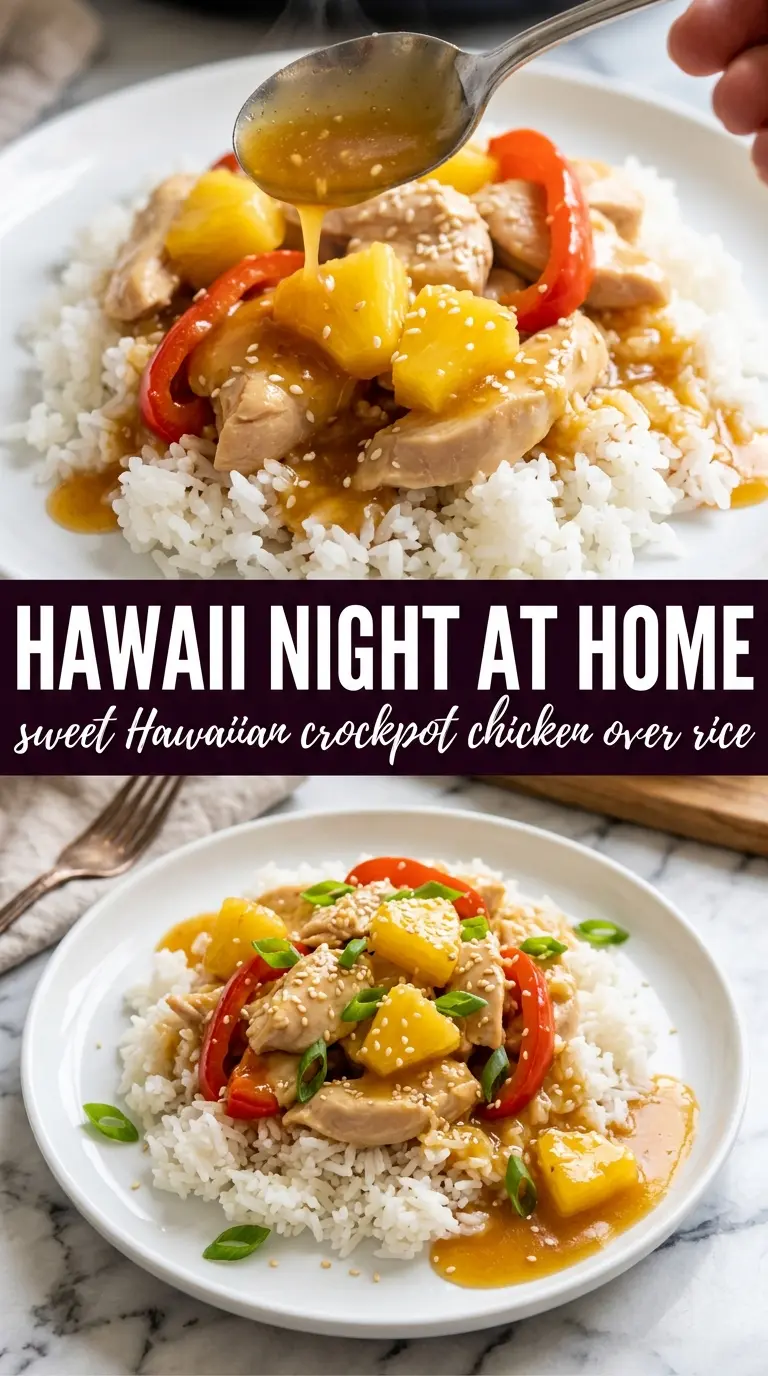 Sweet Hawaiian Crockpot Chicken pineapple-soy glossy