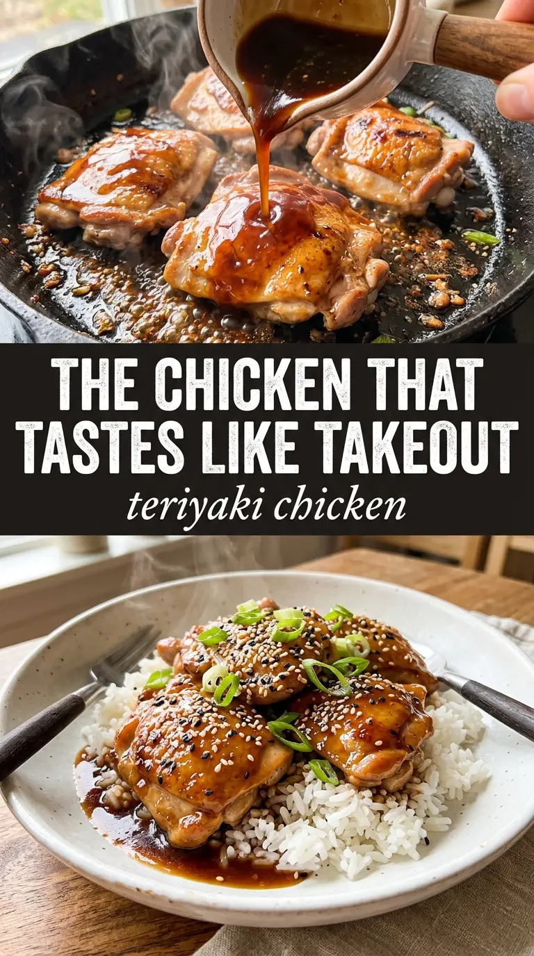 Teriyaki chicken sticky glazed sesame