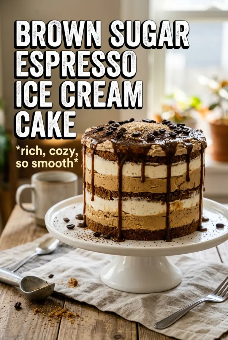 Brown Sugar Espresso Ice Cream Cake