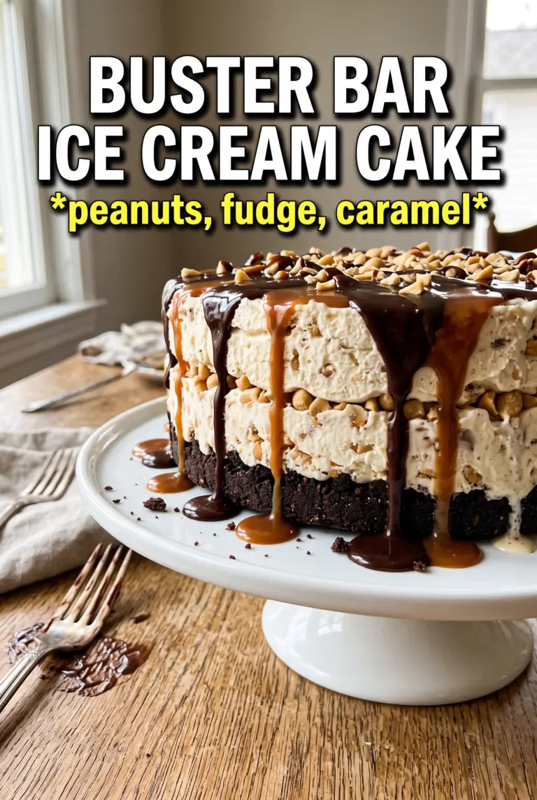 Buster Bar Ice Cream Cake