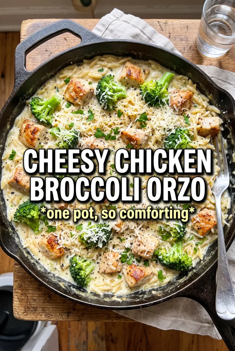 Cheesy Chicken Broccoli Orzo