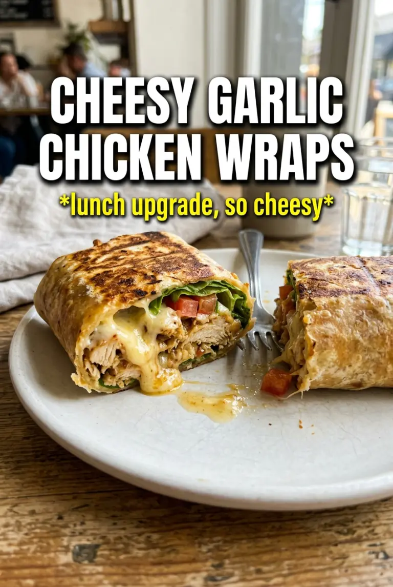 Cheesy Garlic Chicken Wraps