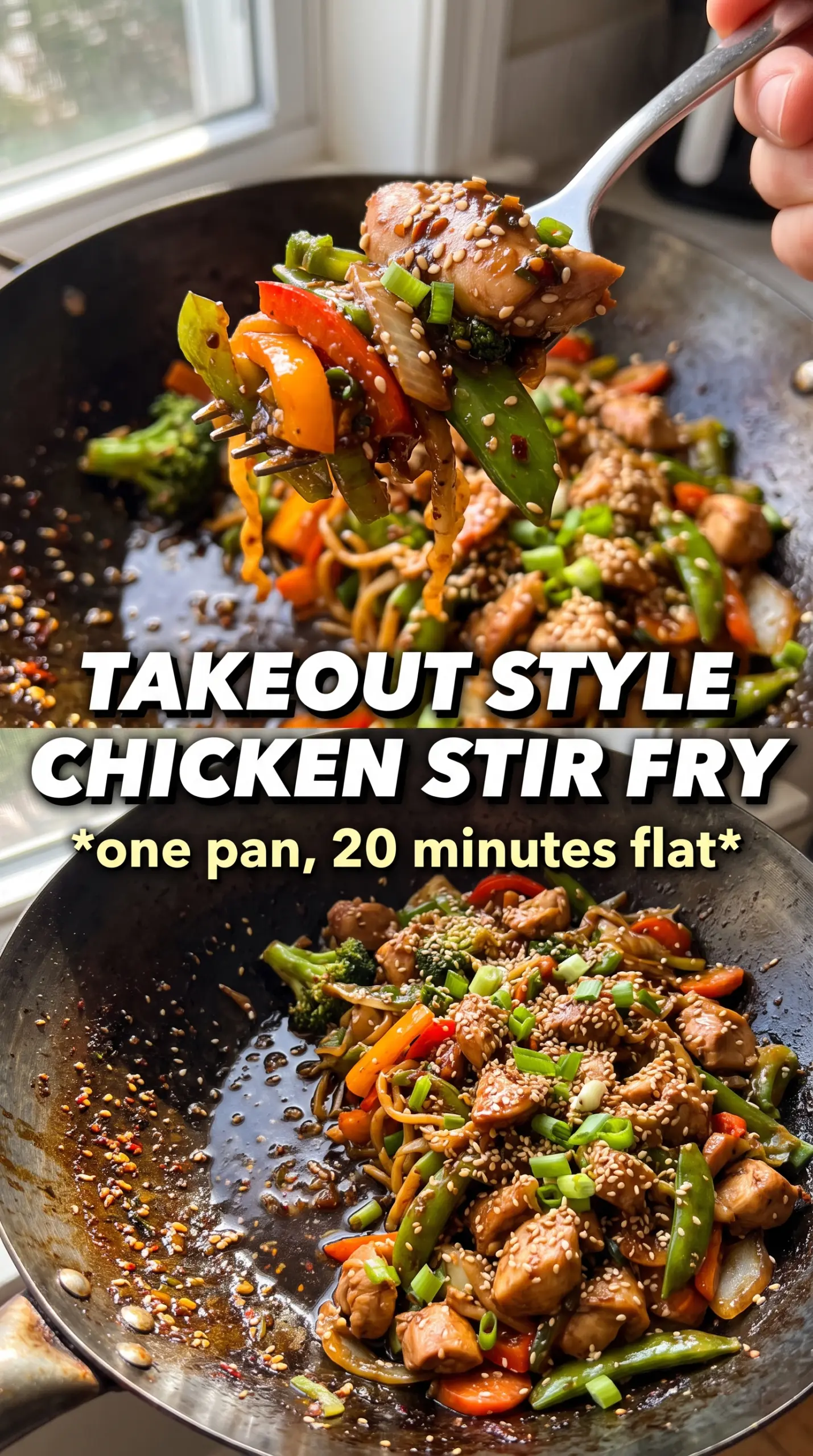 Chinese Chicken Stir Fry colorful glossy