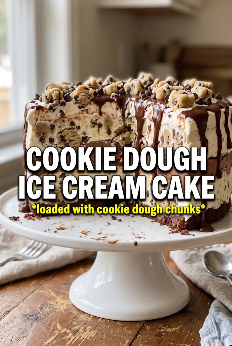 Chocolate Chip Cookie Dough Ice Cream Cake