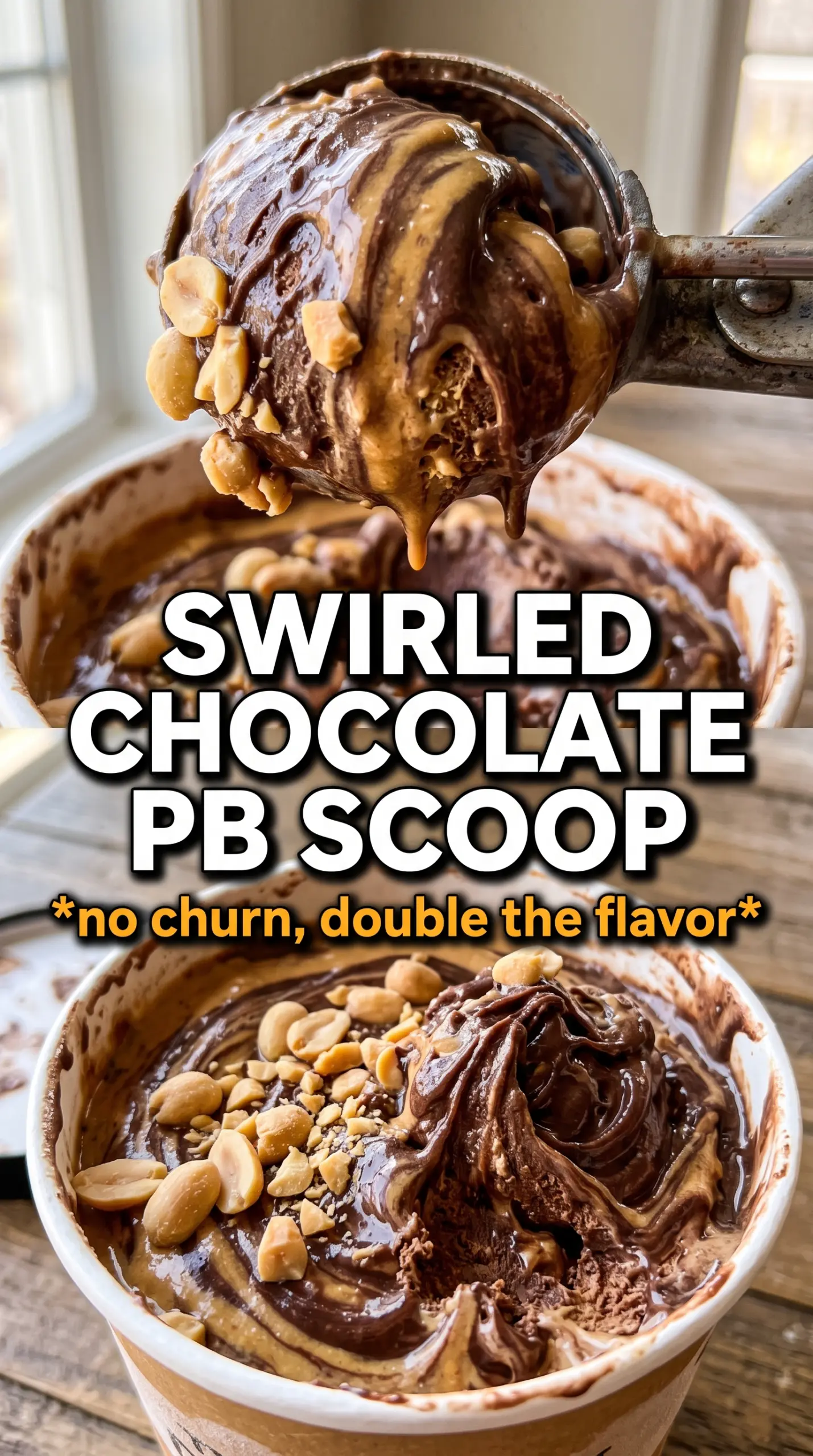 Chocolate Peanut Butter Ice Cream rich swirls creamy