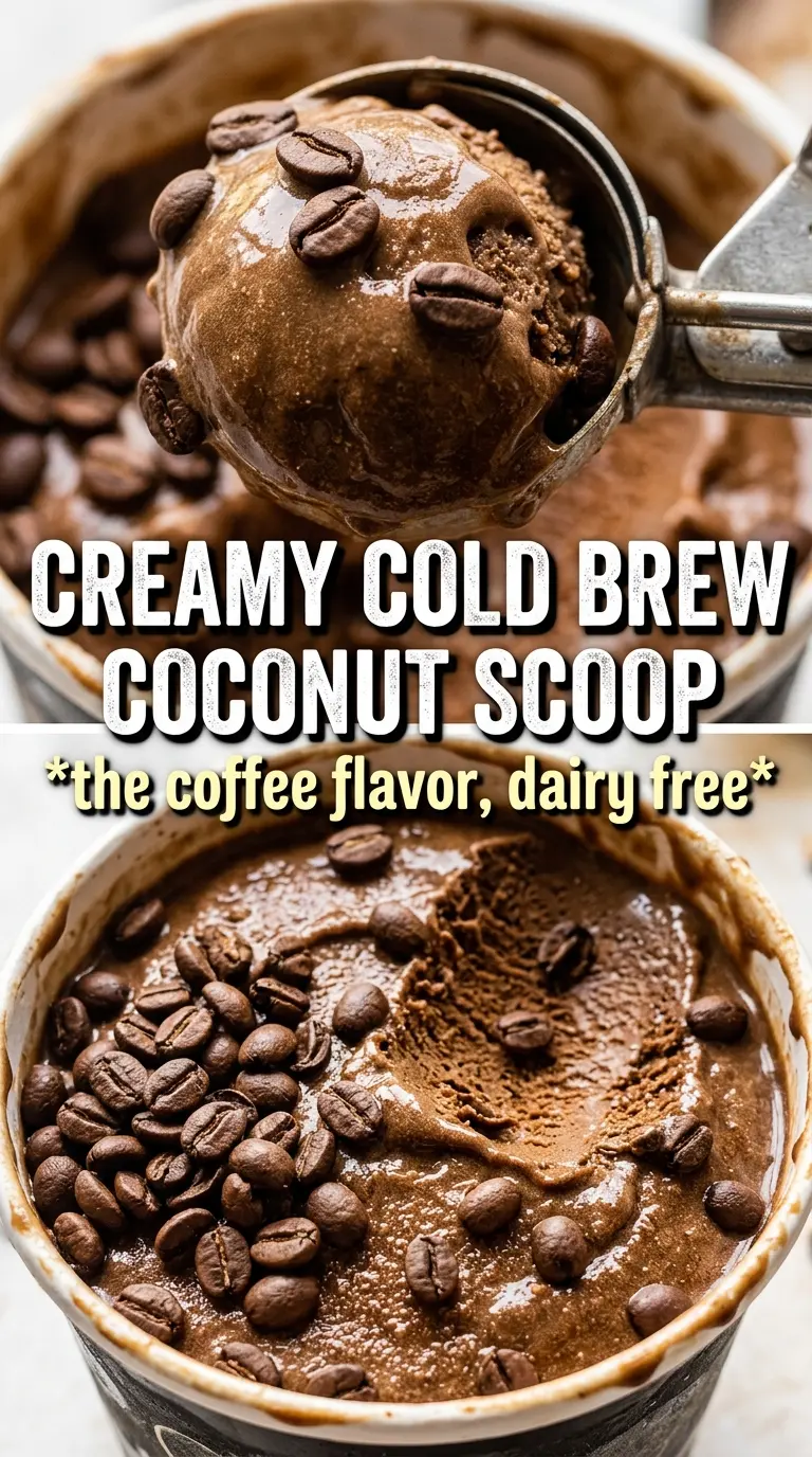 Cold Brew Coffee and Coconut Milk Ice Cream bold creamy