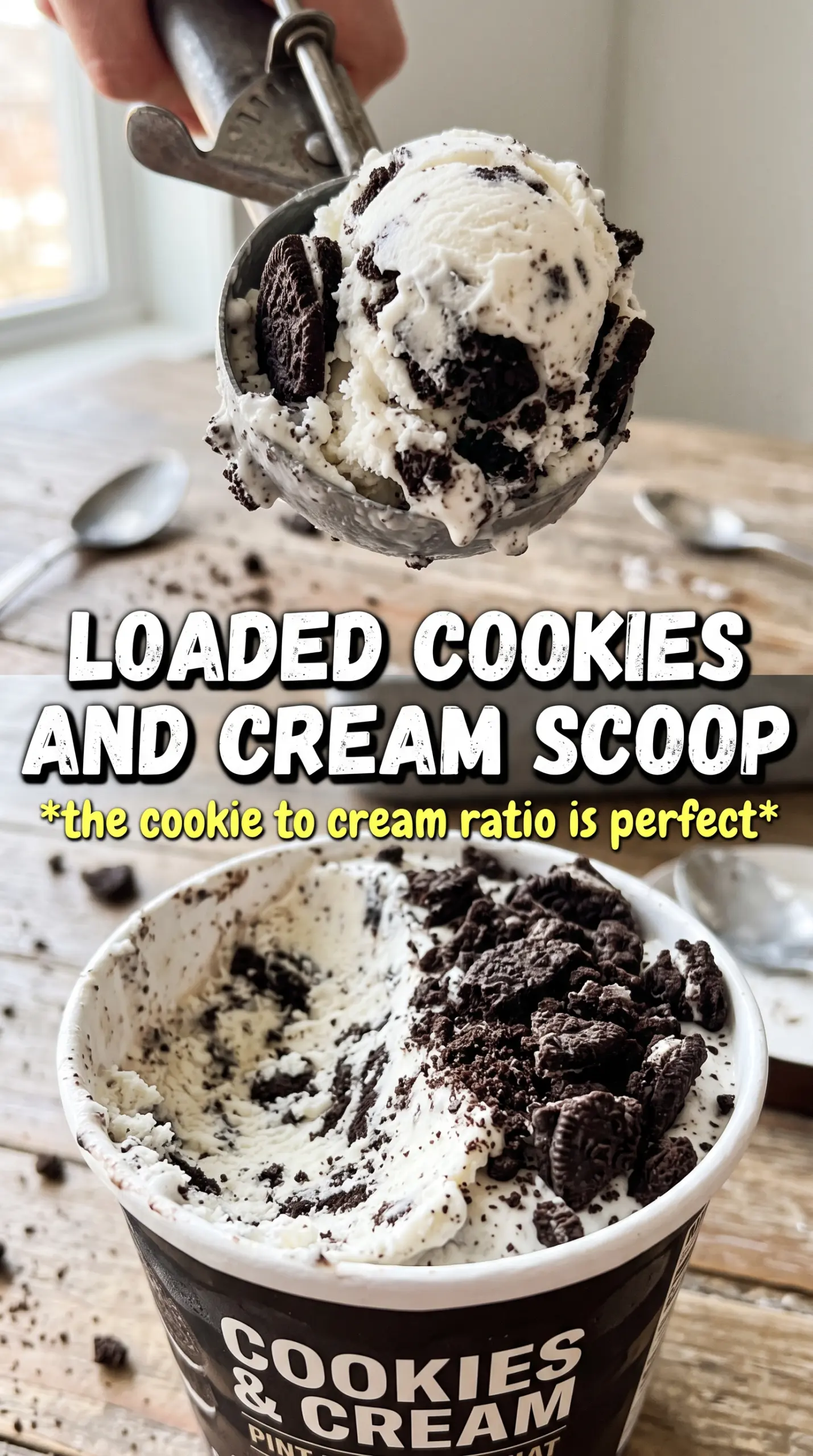 Cookies and Cream Ice Cream creamy Oreo chunks