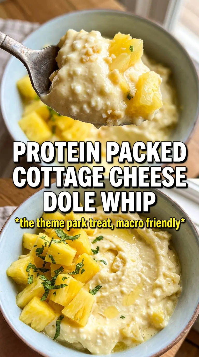 Cottage Cheese Dole Whip creamy pineapple soft serve