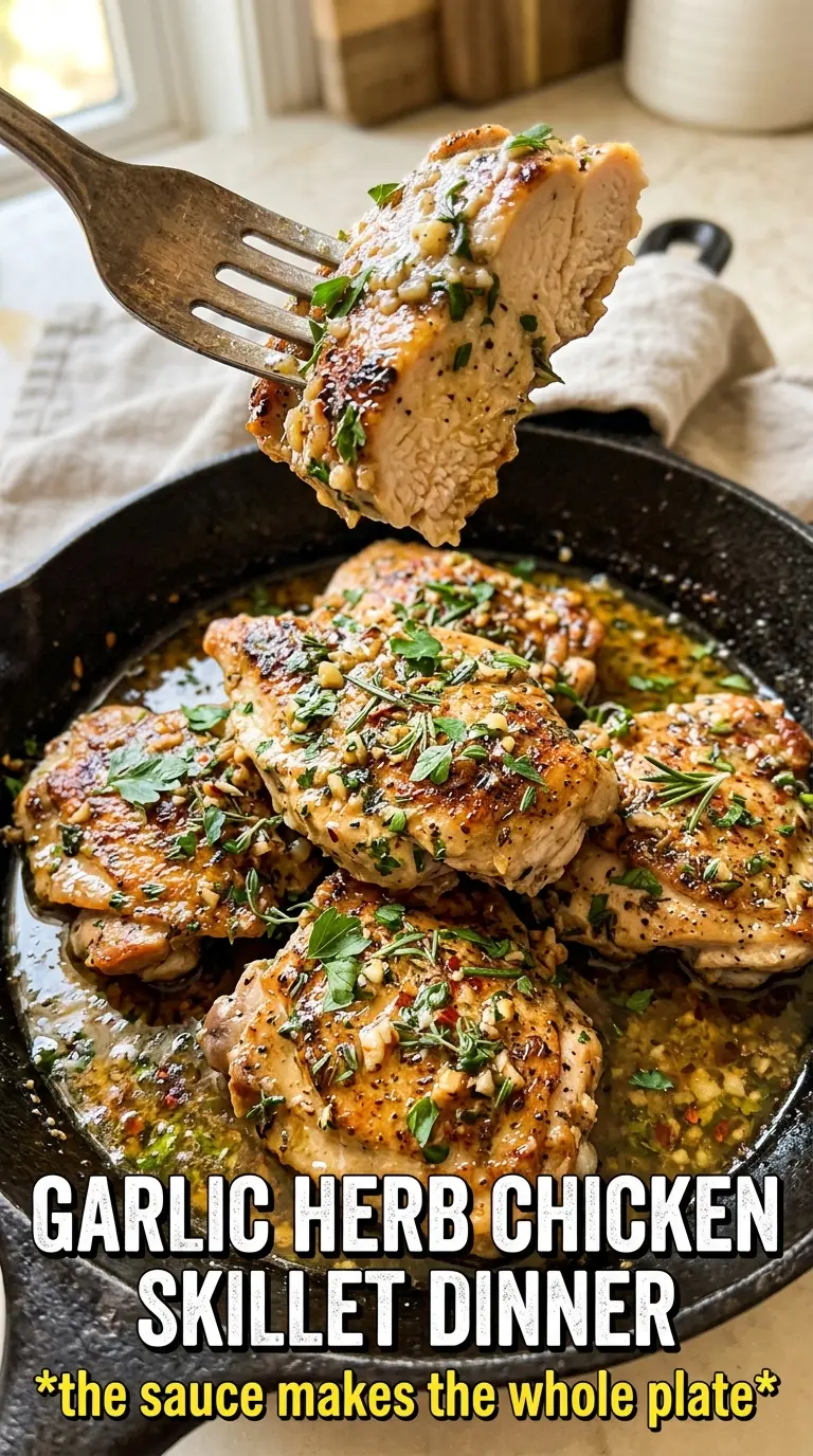 Garlic Herb Chicken Breast with Mashed Potatoes creamy seared savory
