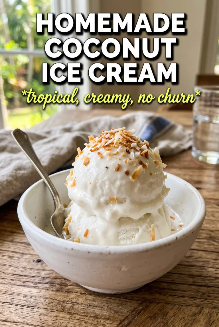 Homemade Coconut Ice Cream