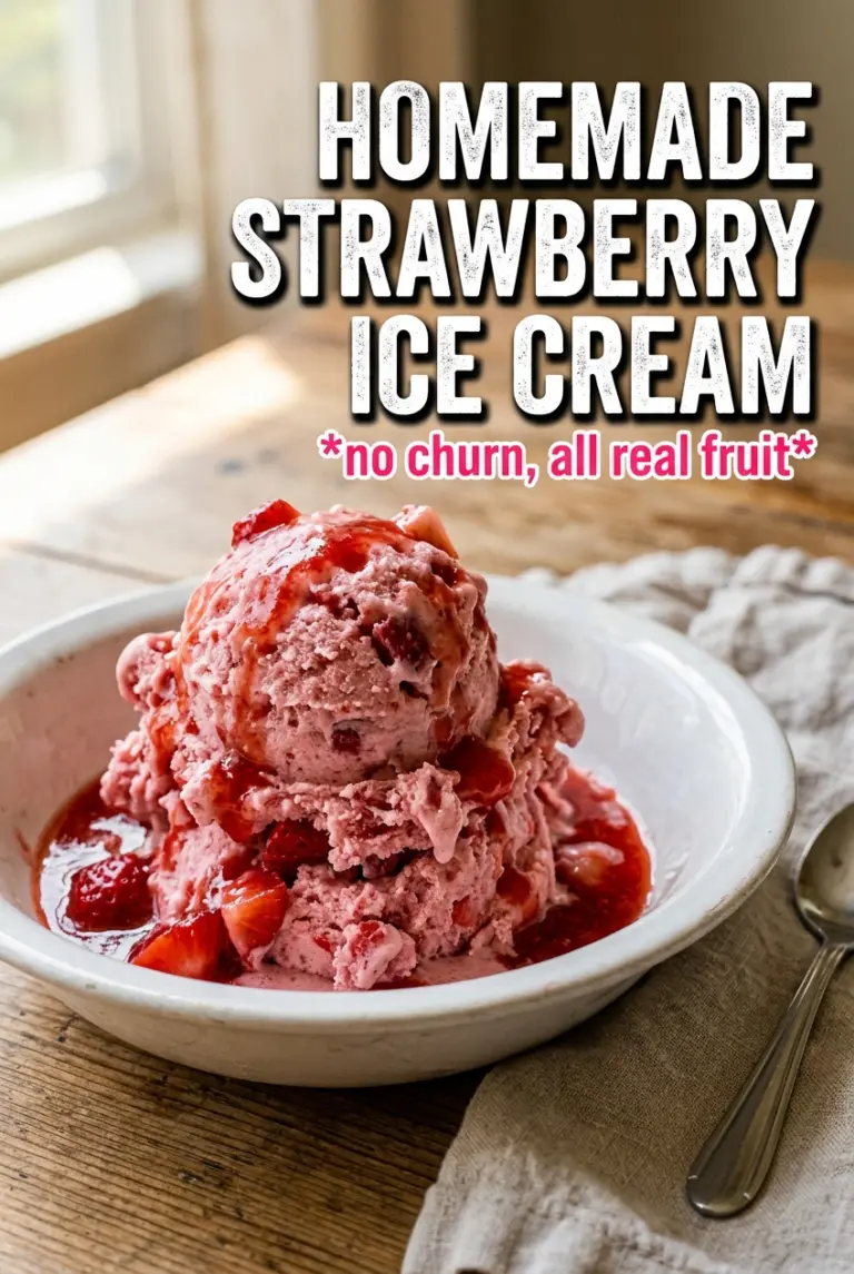 Homemade Strawberry Ice Cream