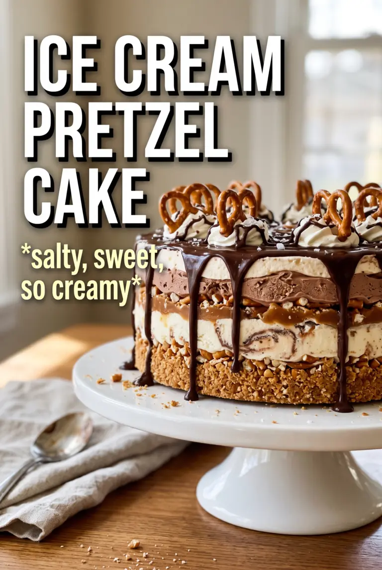 Ice Cream Pretzel Cake