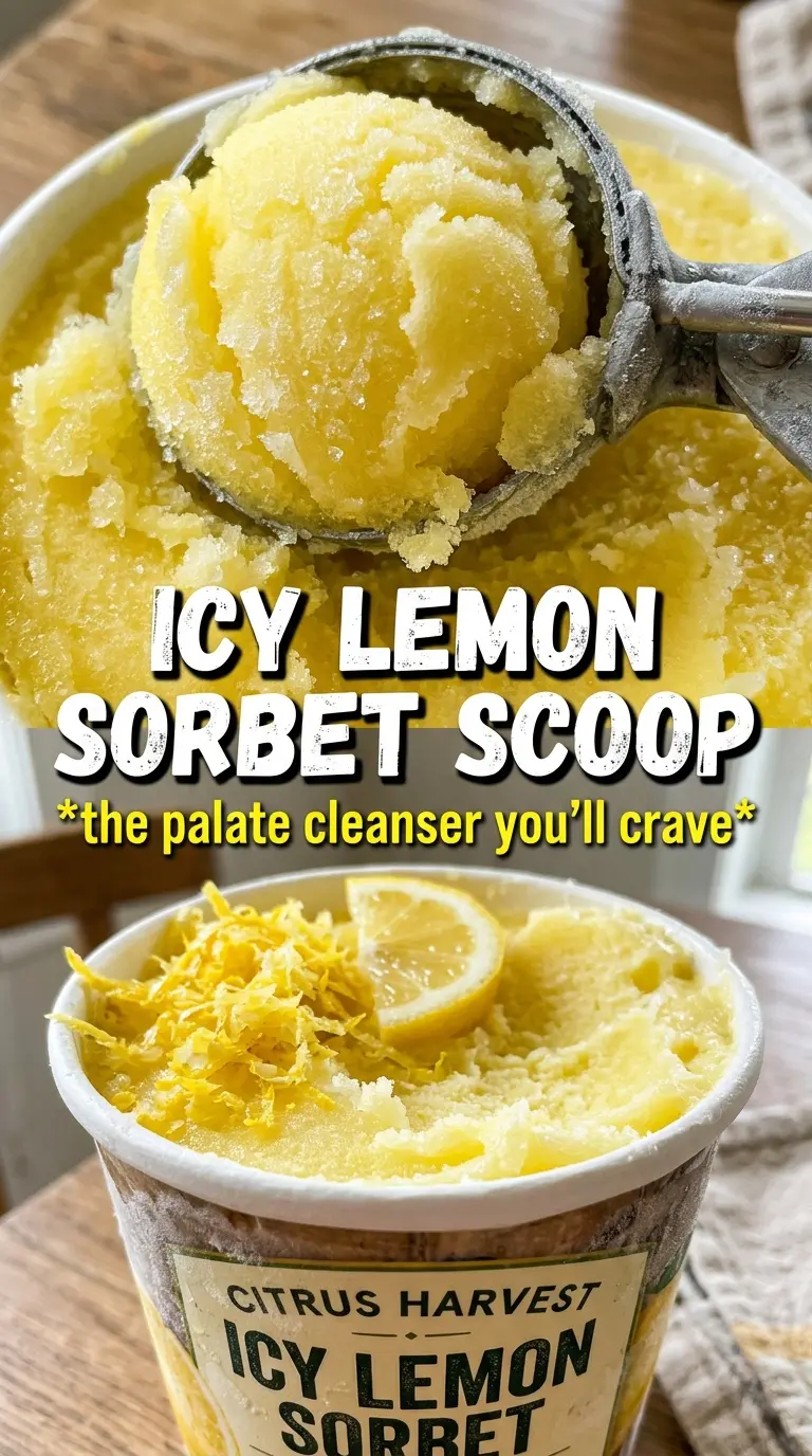 Lemon Sorbet bright icy citrus