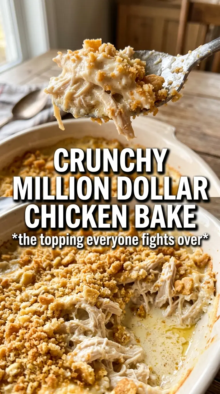 Million Dollar Chicken Casserole creamy Ritz cracker
