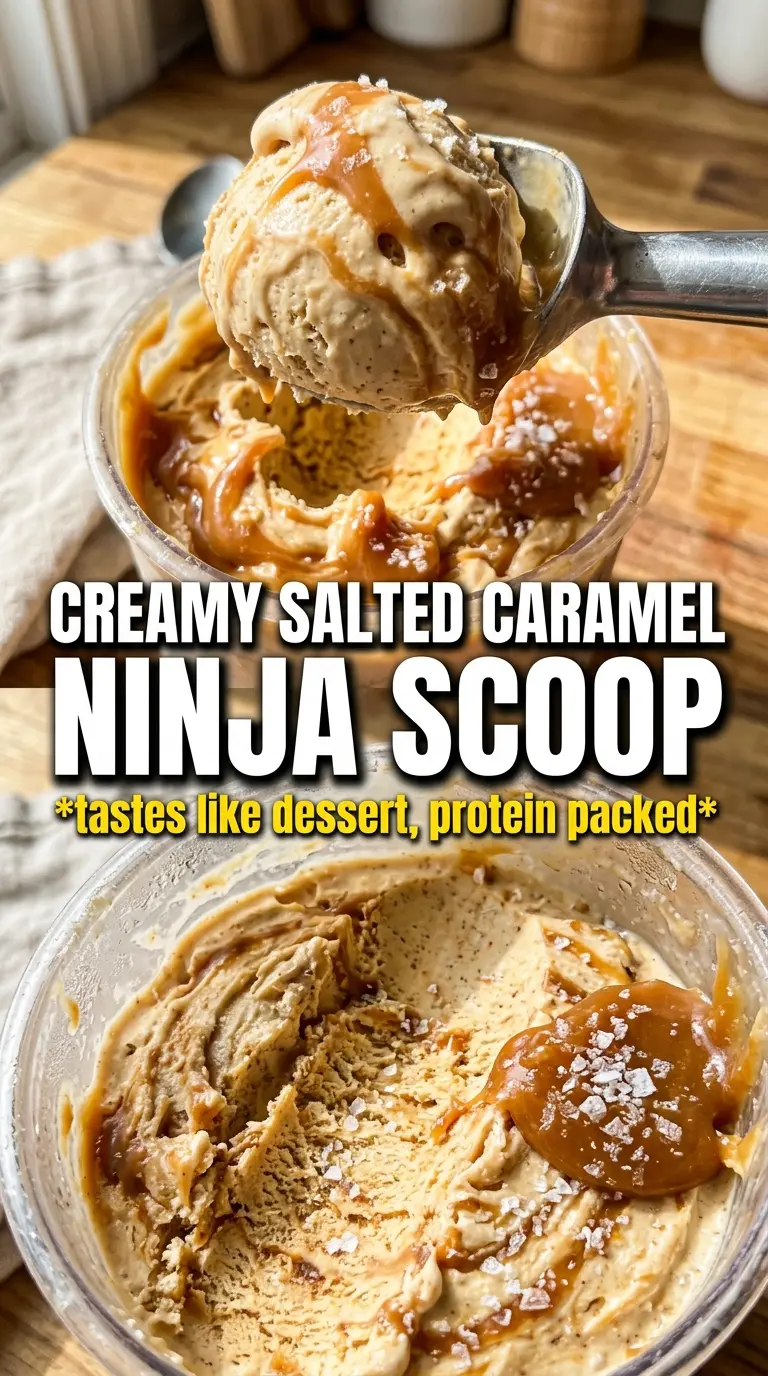 Ninja Creami Salted Caramel Ice Cream creamy caramel
