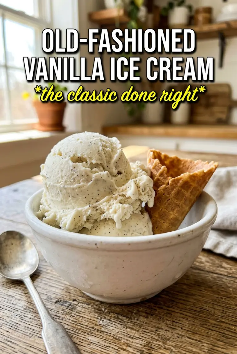 Old-Fashioned Homemade Vanilla Ice Cream