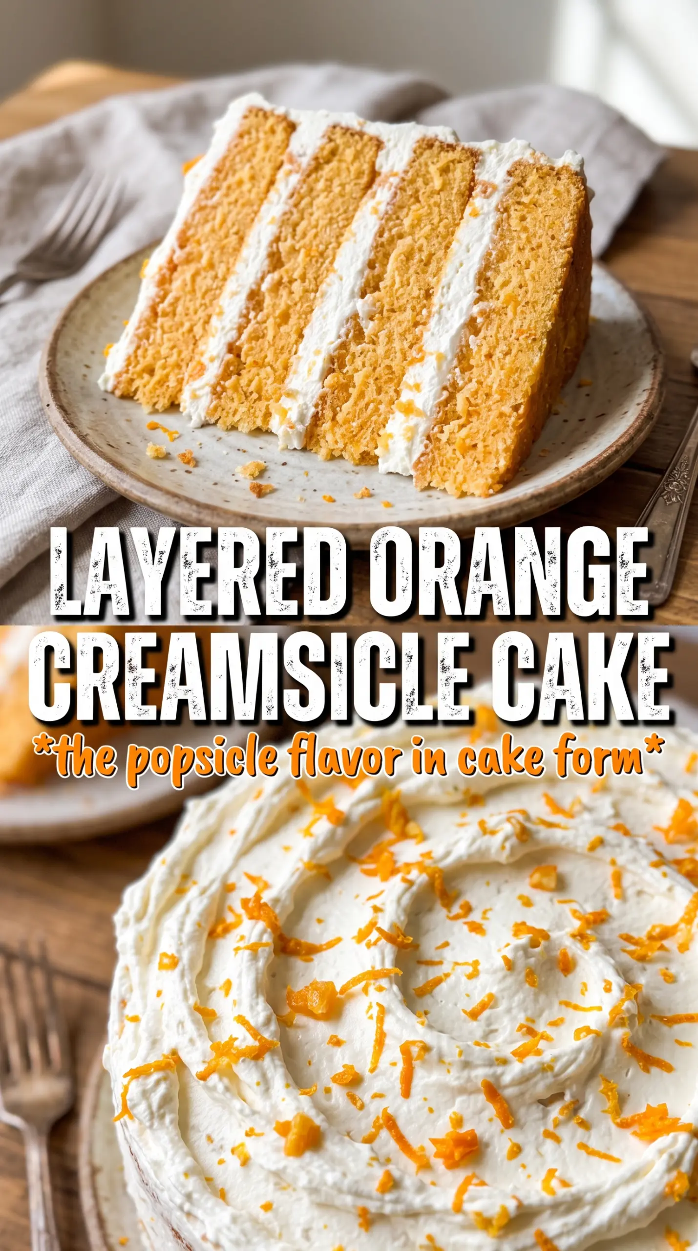 Orange Creamsicle Icebox Cake creamy layers orange zest