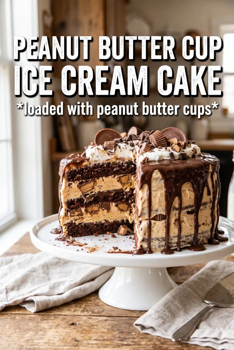 Peanut Butter Cup Ice Cream Cake