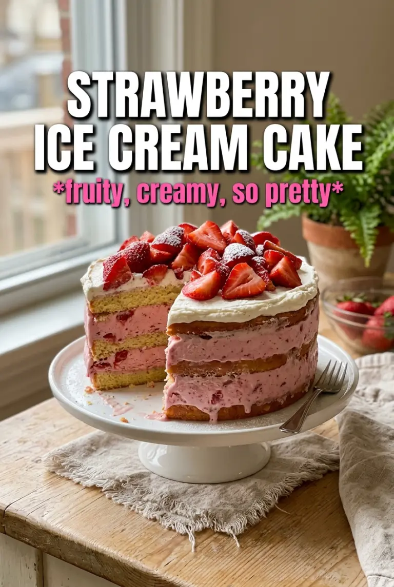 Strawberry Ice Cream Cake