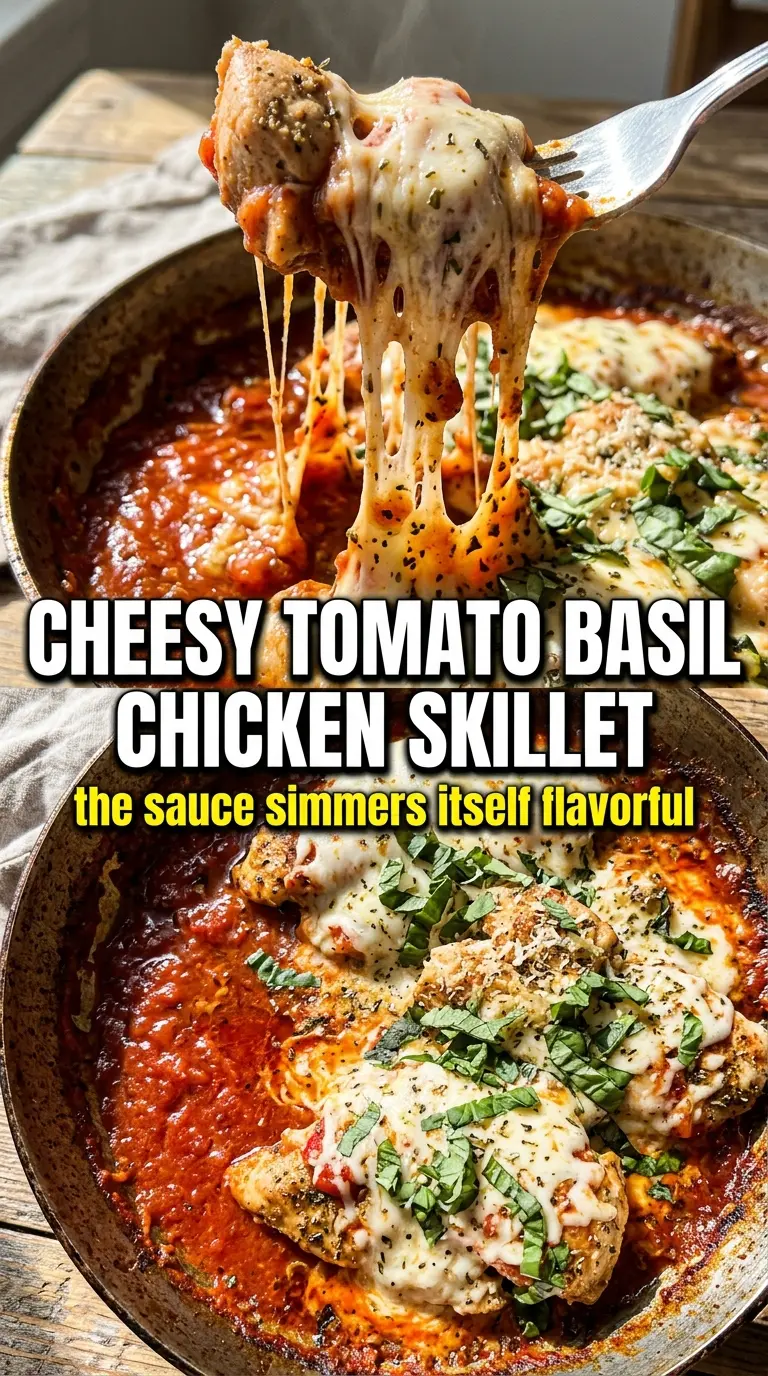 Tomato Basil Chicken Breasts with bright tomatoes, fresh basil, and golden chicken