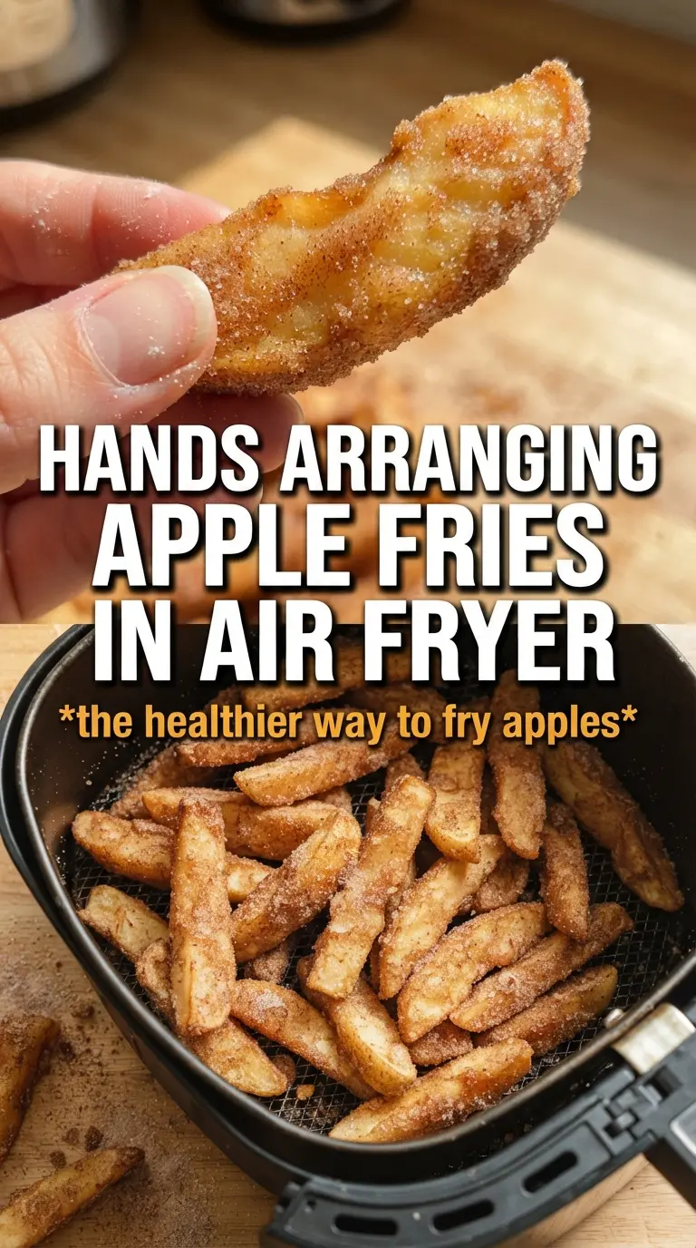 Air Fryer Apple Fries crispy cinnamon sugar