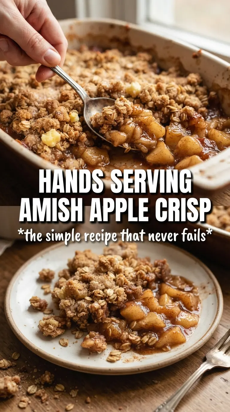 Amish Apple Crisp golden crumble caramelized